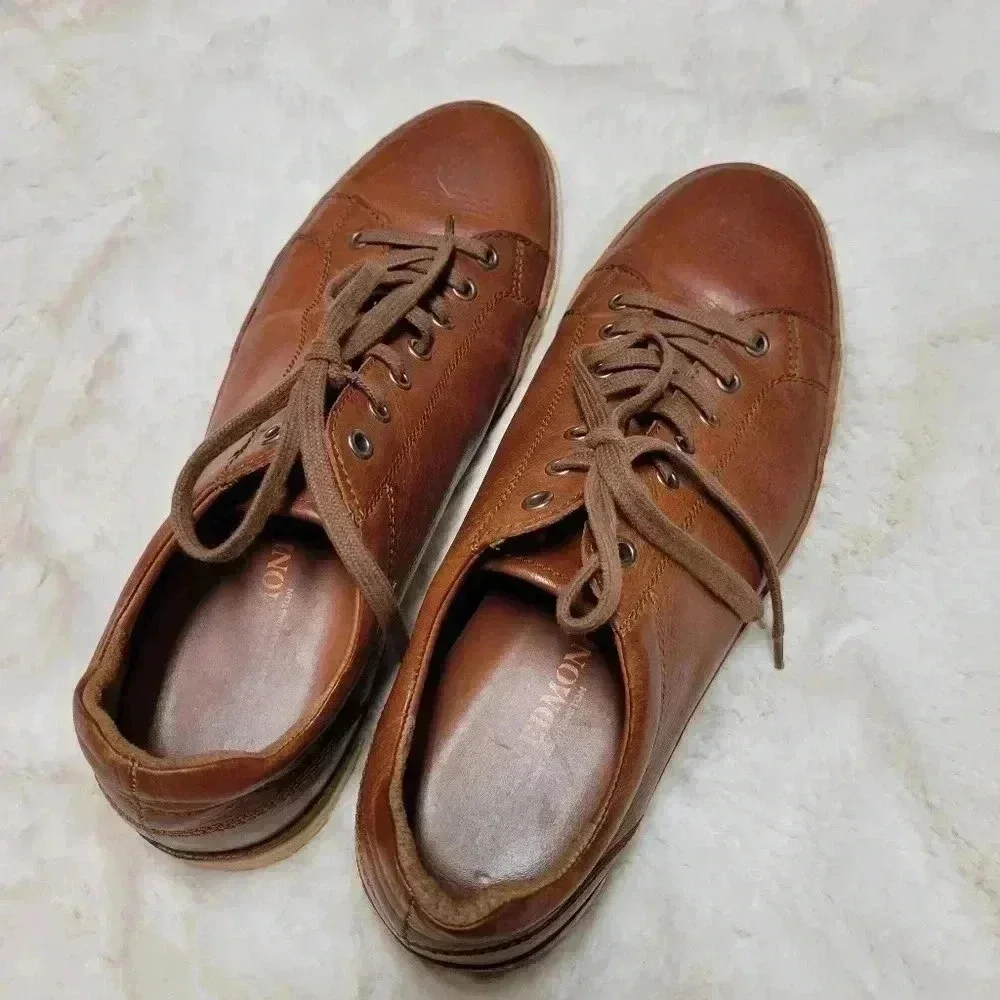 Allen Edmonds PORTER CITY Leather Casual Derby Leather Sneakers Size 11 Brown